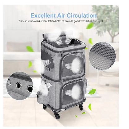 Double-Deck Pet Trolley