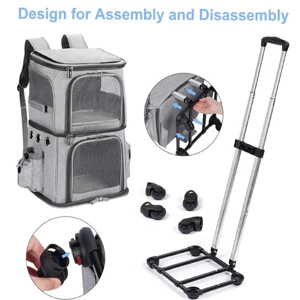 Double-Deck Pet Trolley