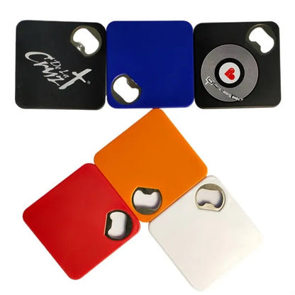 Square Coaster with Bottle Opener