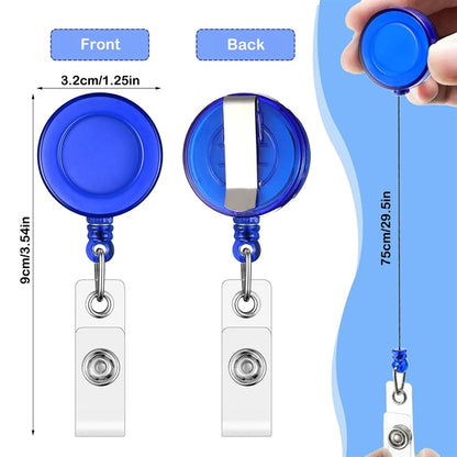 Colorful Retractable Badge Holder Reel with Metal Belt Clip