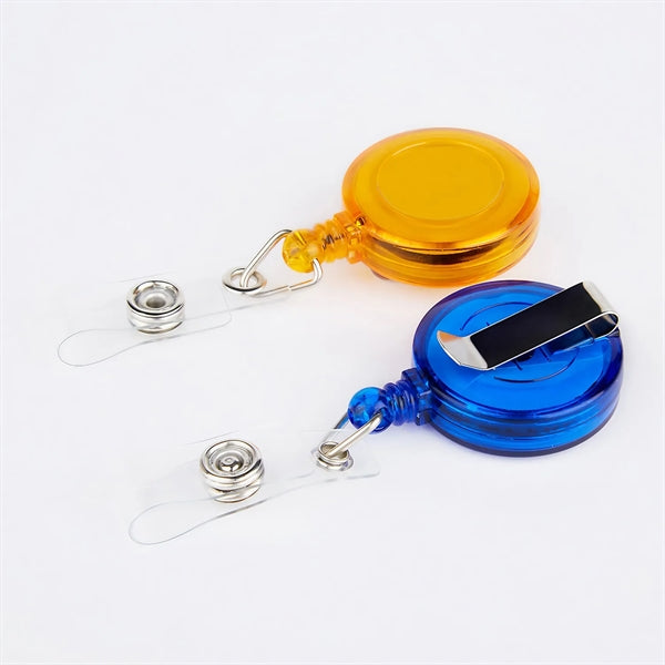 Colorful Retractable Badge Holder Reel with Metal Belt Clip