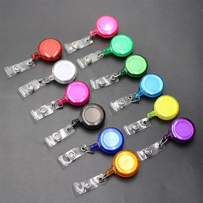 Colorful Retractable Badge Holder Reel with Metal Belt Clip