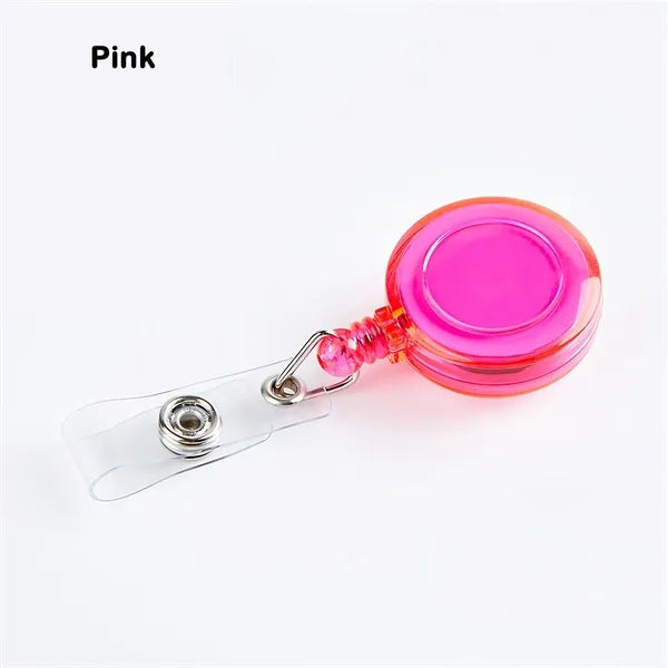 Colorful Retractable Badge Holder Reel with Metal Belt Clip