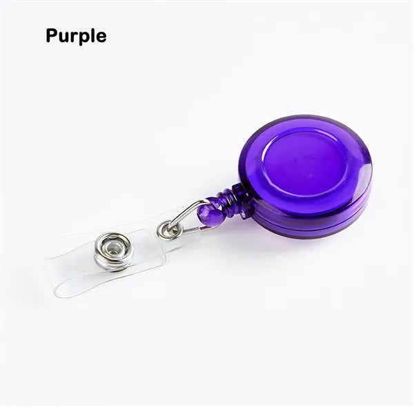Colorful Retractable Badge Holder Reel with Metal Belt Clip
