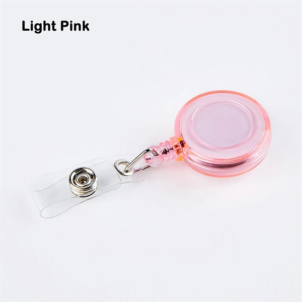 Colorful Retractable Badge Holder Reel with Metal Belt Clip