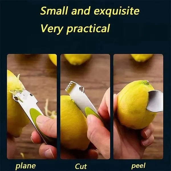 3-in-1 Stainless Steel Lemon Zester Peeler Multifunctional