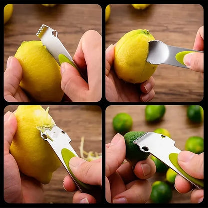 3-in-1 Stainless Steel Lemon Zester Peeler Multifunctional