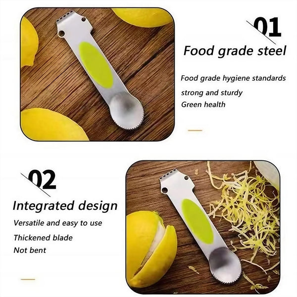 3-in-1 Stainless Steel Lemon Zester Peeler Multifunctional