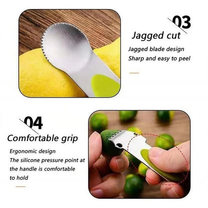 3-in-1 Stainless Steel Lemon Zester Peeler Multifunctional