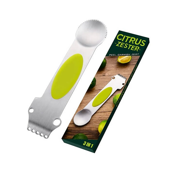 3-in-1 Stainless Steel Lemon Zester Peeler Multifunctional