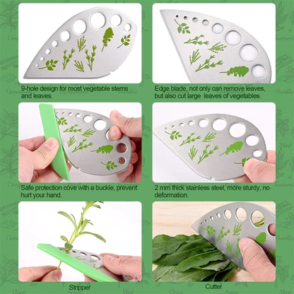 Stainless Steel Herb Stripper and Cutter