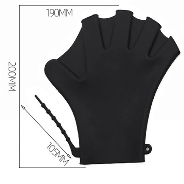 Silicone Finger Webbed Swim Training Gloves