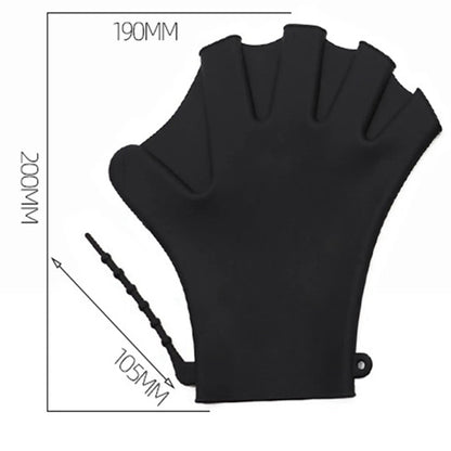 Silicone Finger Webbed Swim Training Gloves