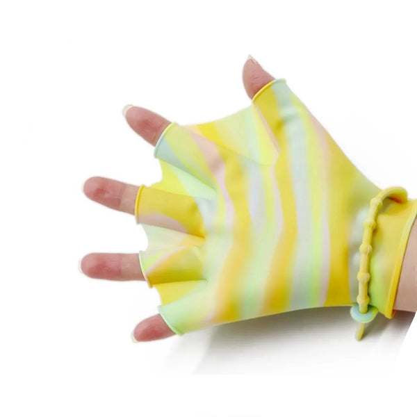 Silicone Finger Webbed Swim Training Gloves