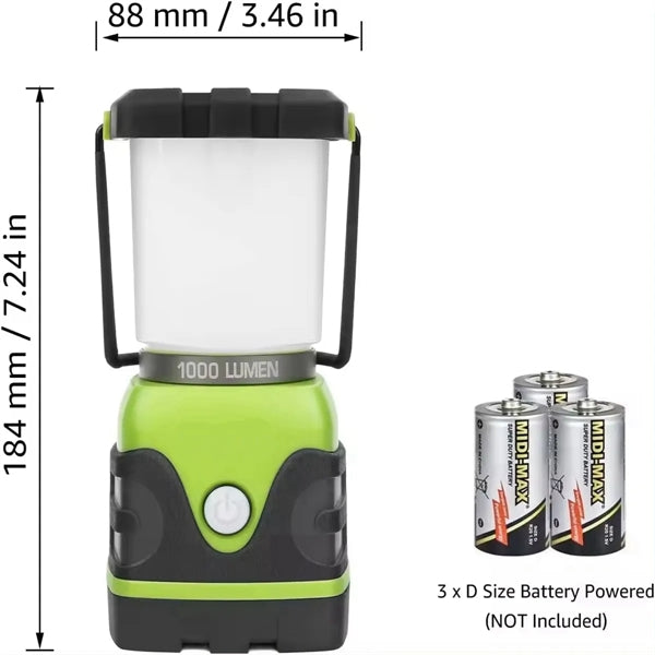 1000LM Battery Powered LED Camping Lantern