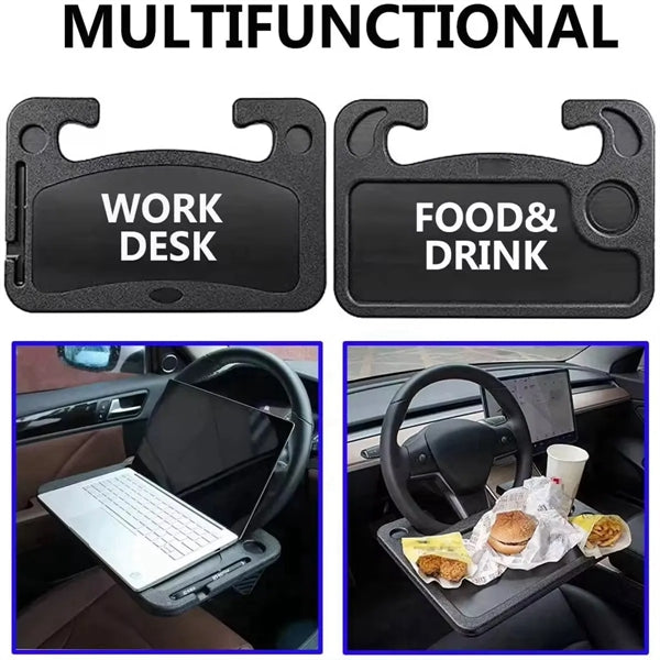 Steering Wheel Mounted Table