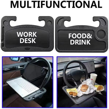Steering Wheel Mounted Table