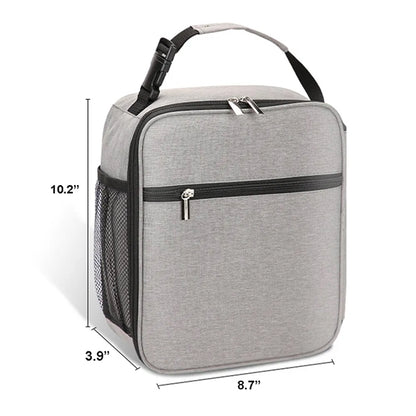 Small Portable Oxford Cloth Insulated Lunch Bag With Buckle