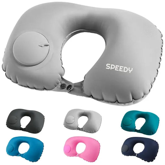 Ultra Soft Inflatable U-Shaped Travel Pillow