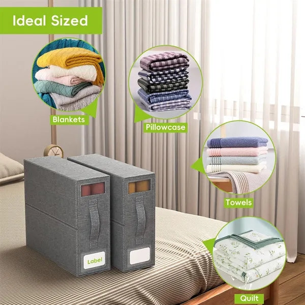 Foldable Bed Sheet Organizers Cube with Window