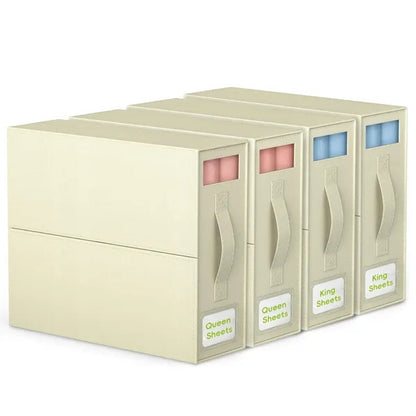 Foldable Bed Sheet Organizers Cube with Window