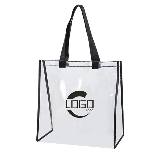 PVC Transparent Tote Bag Clear Carry Handbag.