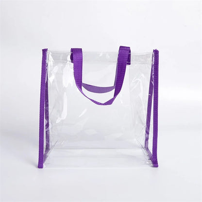 PVC Transparent Tote Bag Clear Carry Handbag.
