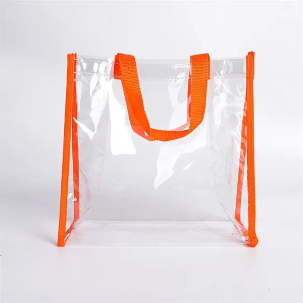 PVC Transparent Tote Bag Clear Carry Handbag.