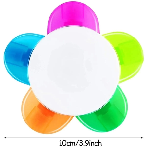 5 Colors Petal Fluorescent Highlighter Pens