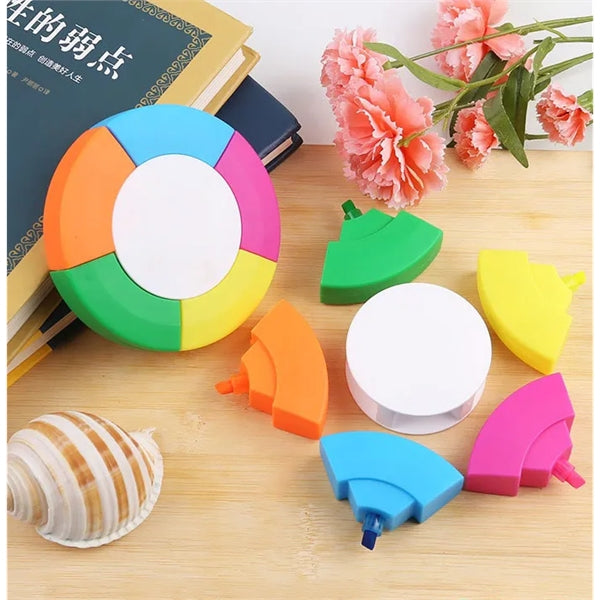 5 Colors Petal Fluorescent Highlighter Pens