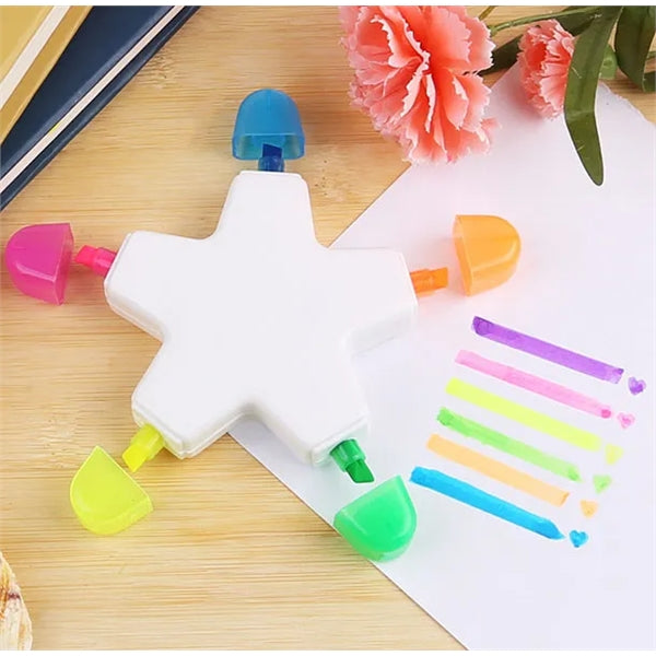 5 Colors Petal Fluorescent Highlighter Pens