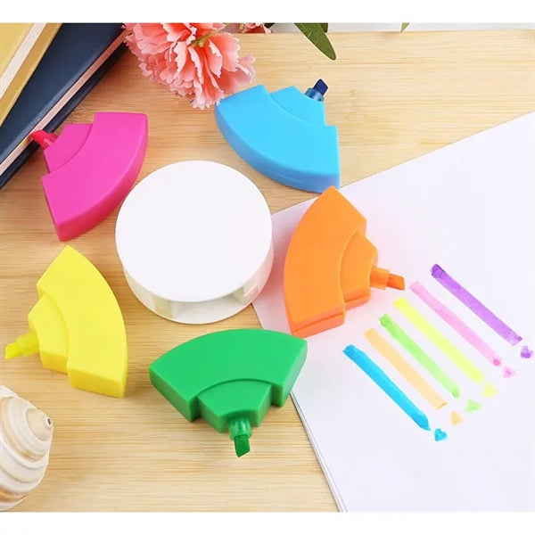 5 Colors Petal Fluorescent Highlighter Pens