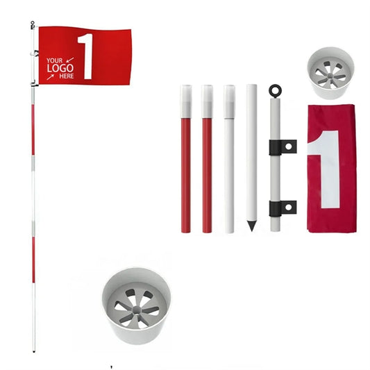 Golf Flag and Hole Cup With 6ft Detachable Flagstick