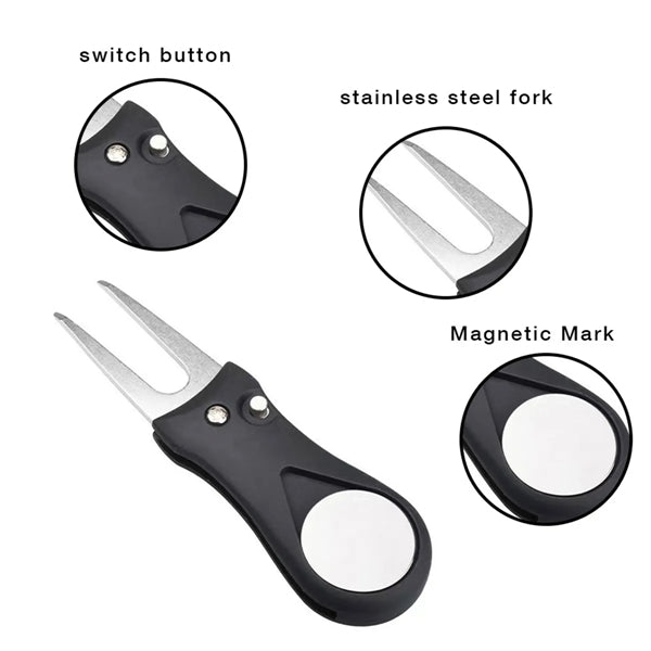 Foldable Divot Tool Golf Pitch Repairer