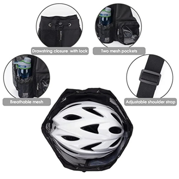 Swim Mesh Beach Drawstring Backpack Bag with Pocket