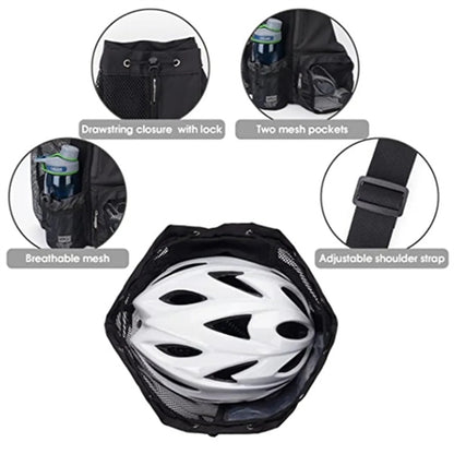 Swim Mesh Beach Drawstring Backpack Bag with Pocket