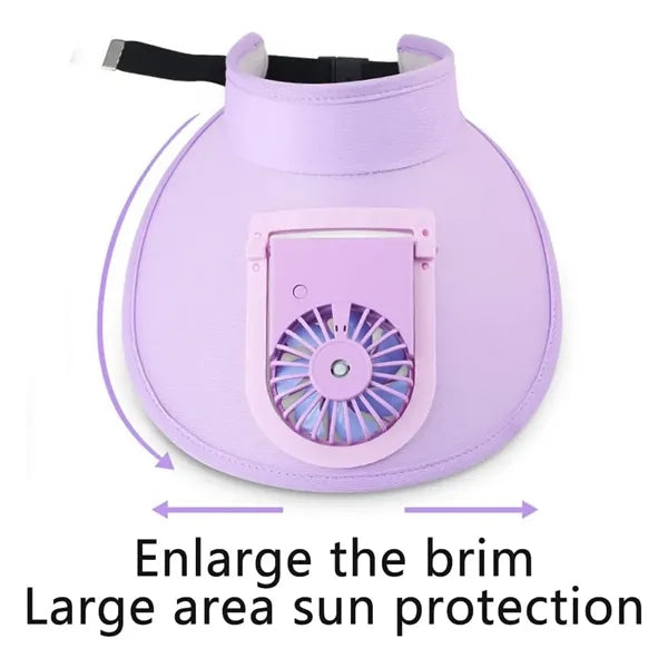 Sun Visors Hat With Fan