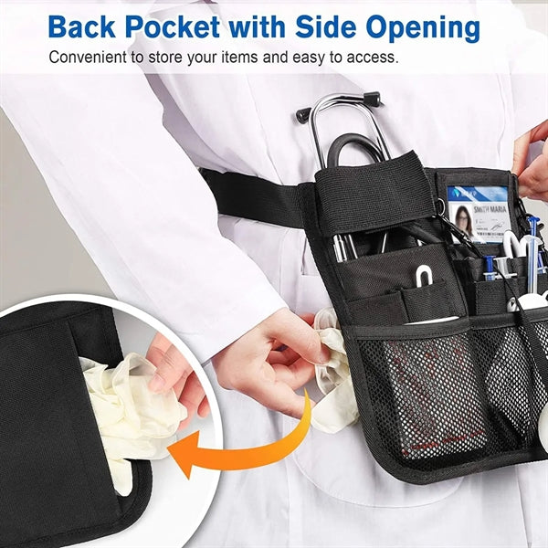 Multi Compartment Nursing Organizer Belt Stethoscope Holder