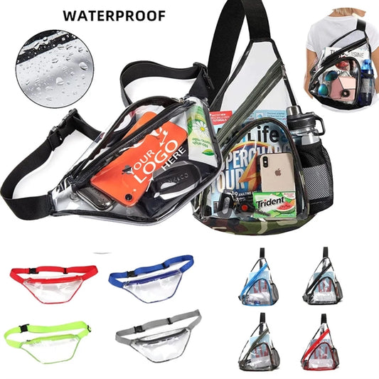 PVC Clear Fanny Crossbody Shoulder Backpack Belt Bag