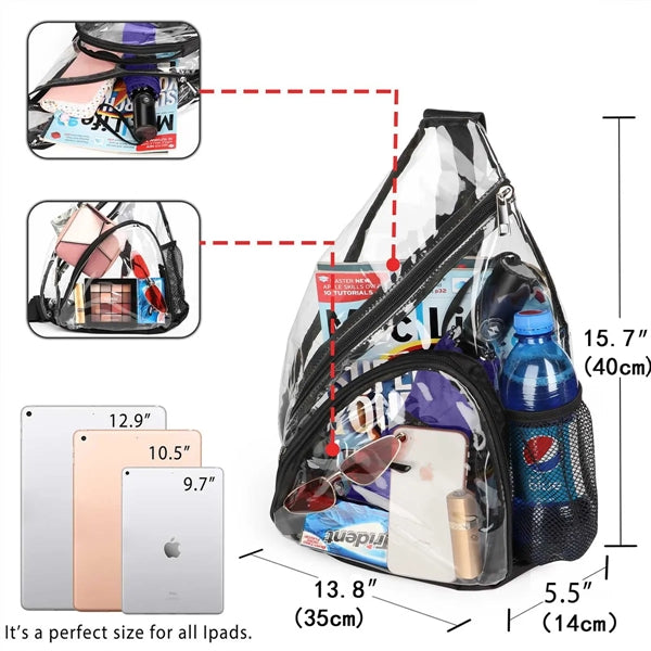 PVC Clear Fanny Crossbody Shoulder Backpack Belt Bag