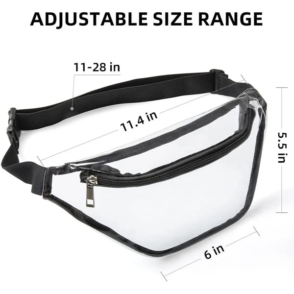 PVC Clear Fanny Crossbody Shoulder Backpack Belt Bag