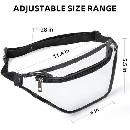PVC Clear Fanny Crossbody Shoulder Backpack Belt Bag