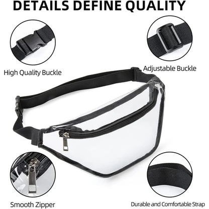 PVC Clear Fanny Crossbody Shoulder Backpack Belt Bag