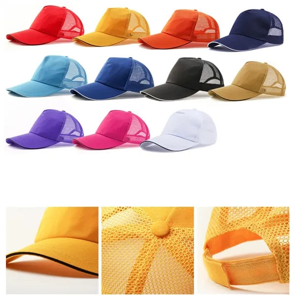 Quick Dry Baseball Cap Mesh Running Lightweight Snapback Hat