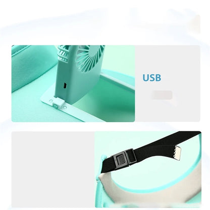 USB Fan Sun Hat Wide Brim Portable Running Visor Cap