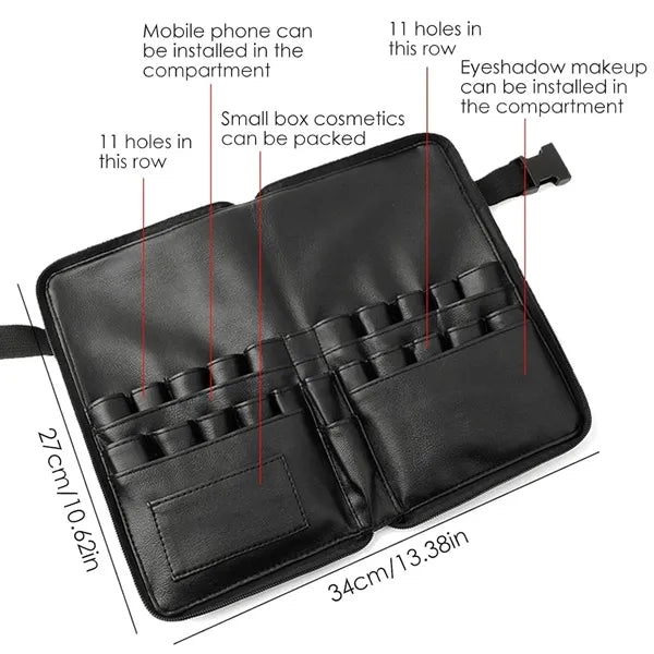 PU Makeup Brush Belt Bag
