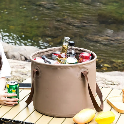 Portable Foldable Travel Bucket With Handle