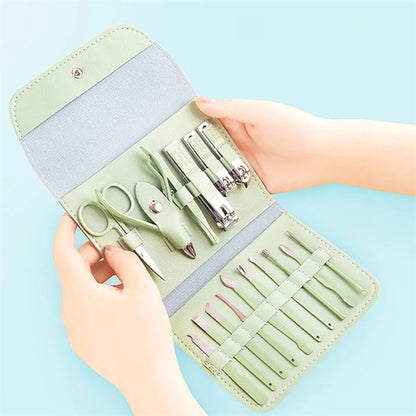 16 Pcs Stainless Steel Nail Care Tools Kit