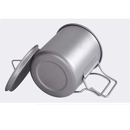 18 Oz Outdoor Titanium Camping Mug with Lid