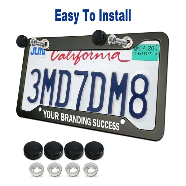 Premium Matte Black License Plate Frames